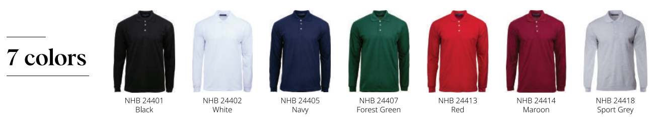 NHB24400 - North Harbour Long Sleeve Soft-Touch Polo