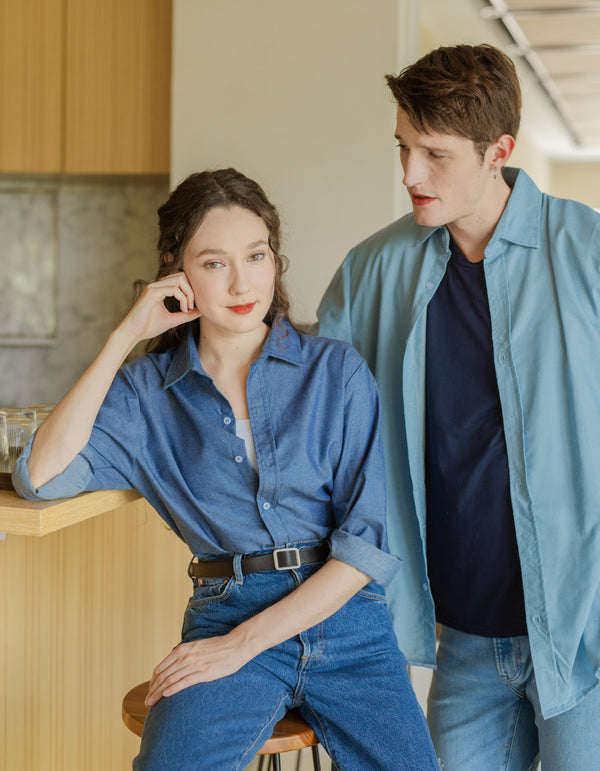 NHB3100 - North Harbour Virgil shirt - Soft Denim