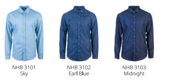 NHB3100 - North Harbour Virgil shirt - Soft Denim
