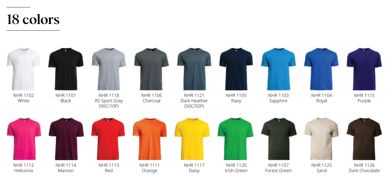 NHR 1100 - North Harbour Adult Crew Neck T-Shirt 160gsm