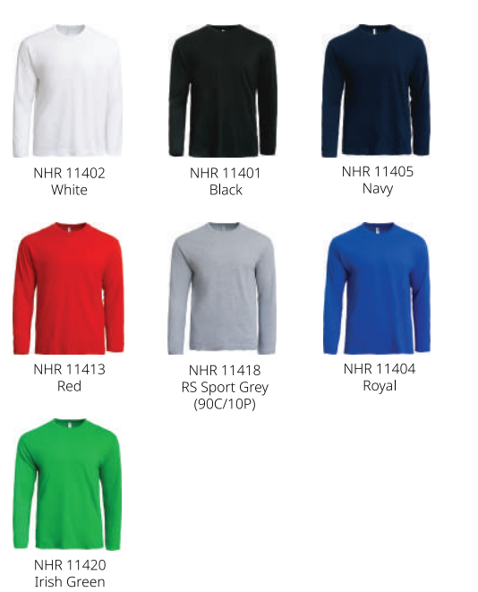 NHR 1400 - North Harbour Long Sleeve T-Shirt 160gsm