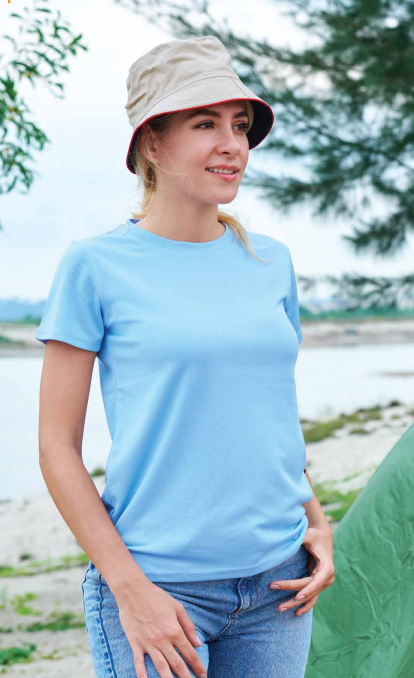 QD15 - Female Microfibre Eyelet Short Sleeve T-Shirt 160gsm
