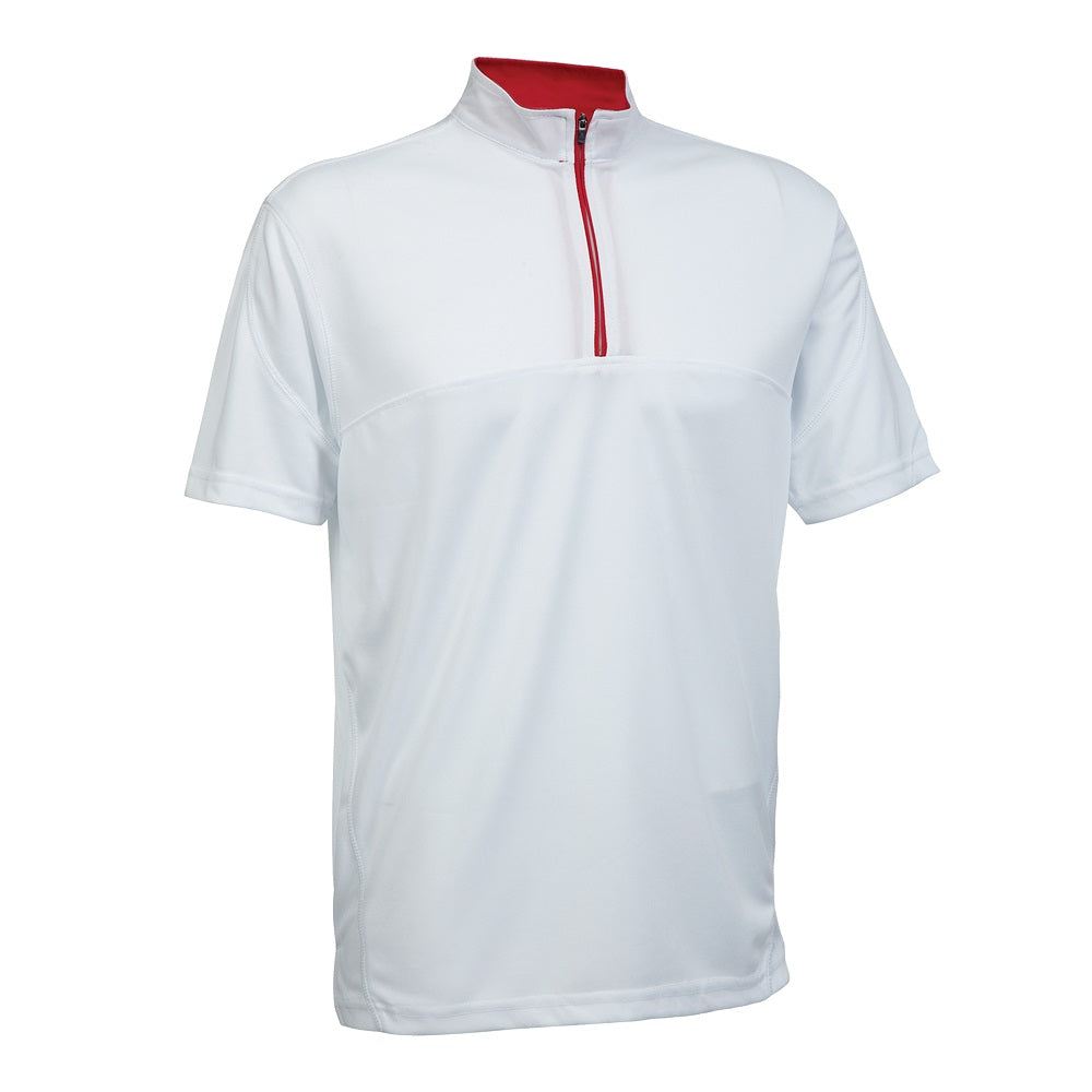 QD18 - Unisex Microfibre Half-Zip Mock Neck shirt 170gsm