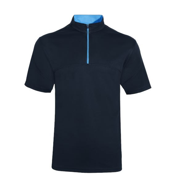 QD18 - Unisex Microfibre Half-Zip Mock Neck shirt 170gsm