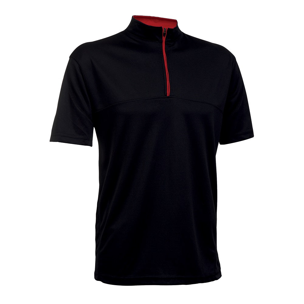 QD18 - Unisex Microfibre Half-Zip Mock Neck shirt 170gsm