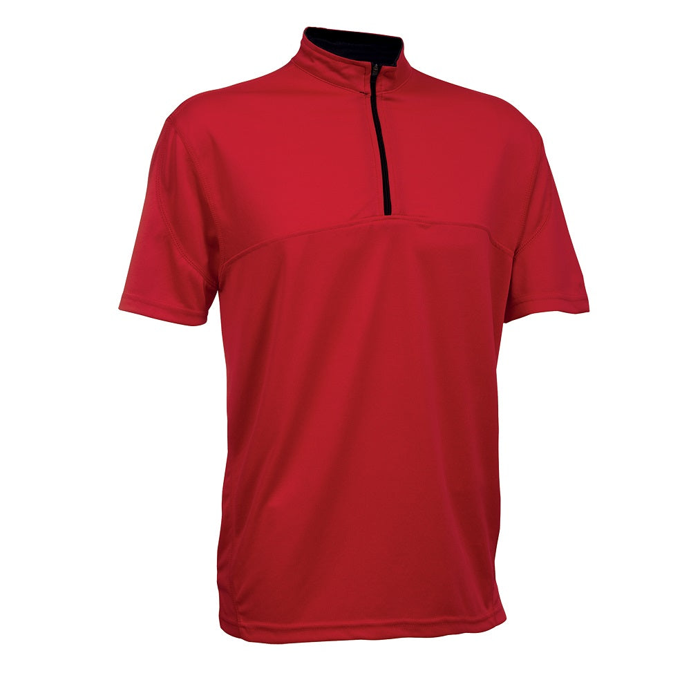 QD18 - Unisex Microfibre Half-Zip Mock Neck shirt 170gsm