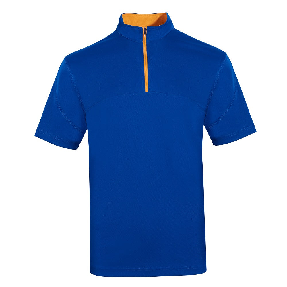 QD18 - Unisex Microfibre Half-Zip Mock Neck shirt 170gsm