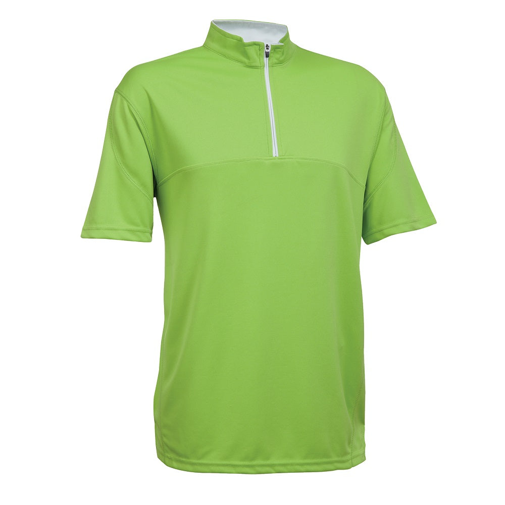 QD18 - Unisex Microfibre Half-Zip Mock Neck shirt 170gsm