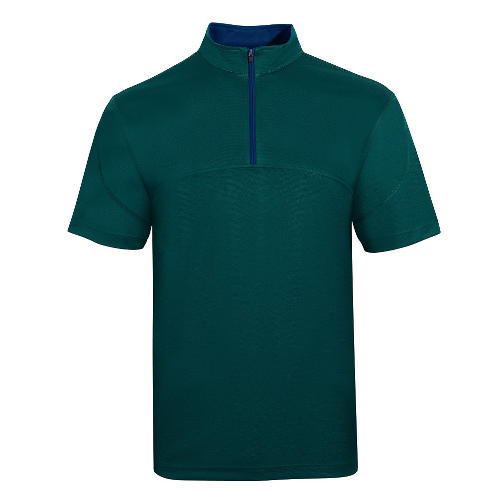 QD18 - Unisex Microfibre Half-Zip Mock Neck shirt 170gsm