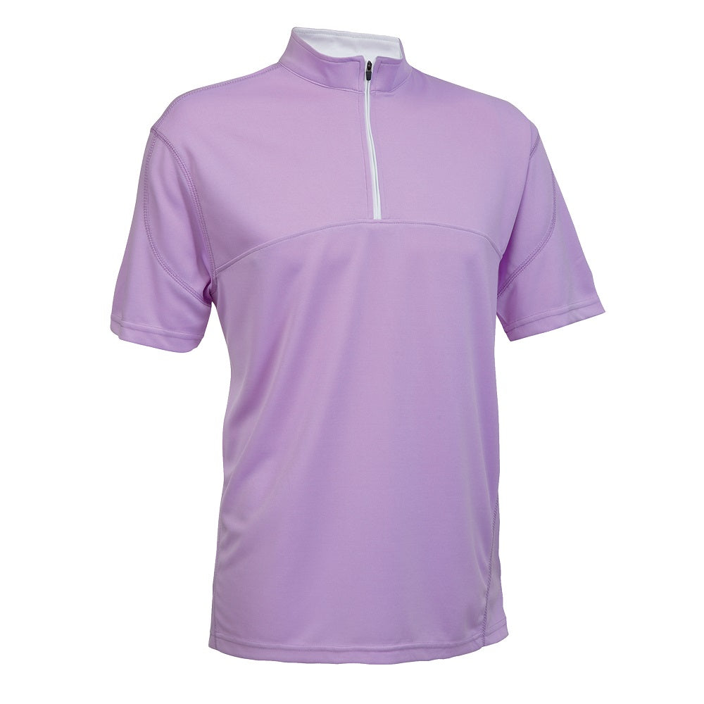 QD18 - Unisex Microfibre Half-Zip Mock Neck shirt 170gsm