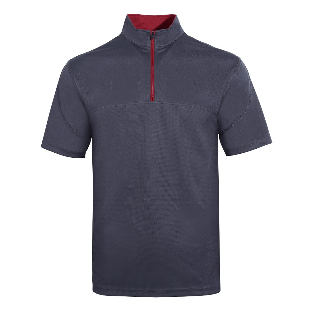 QD18 - Unisex Microfibre Half-Zip Mock Neck shirt 170gsm