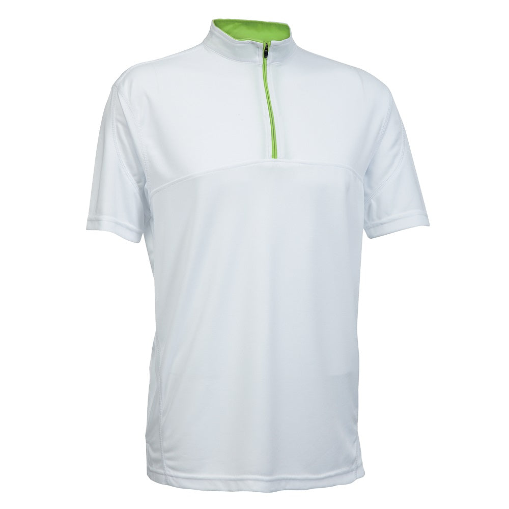 QD18 - Unisex Microfibre Half-Zip Mock Neck shirt 170gsm