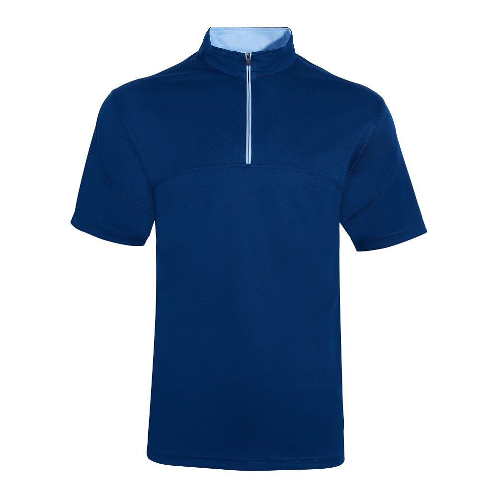 QD18 - Unisex Microfibre Half-Zip Mock Neck shirt 170gsm