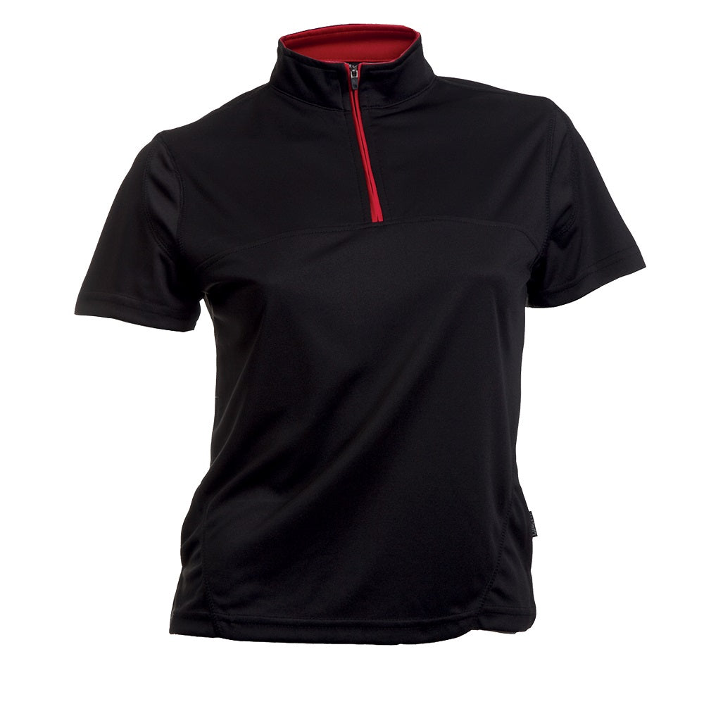 QD21 - Female Microfibre half-Zip Mock Neck Shirt 170gsm