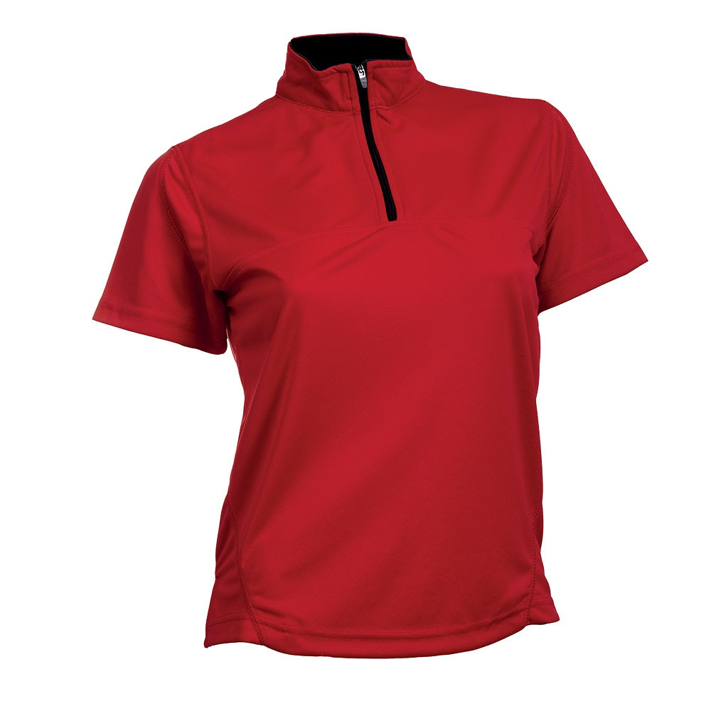QD21 - Female Microfibre half-Zip Mock Neck Shirt 170gsm