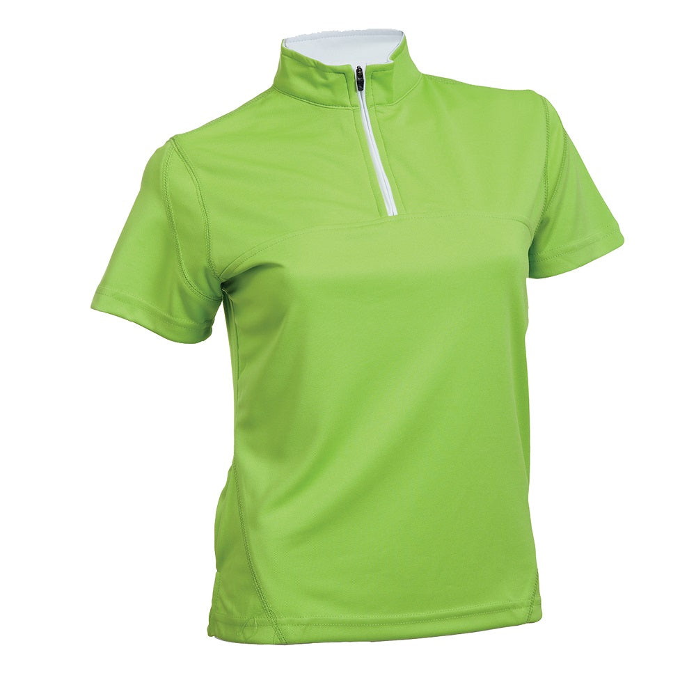 QD21 - Female Microfibre half-Zip Mock Neck Shirt 170gsm