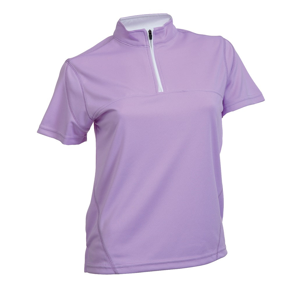 QD21 - Female Microfibre half-Zip Mock Neck Shirt 170gsm