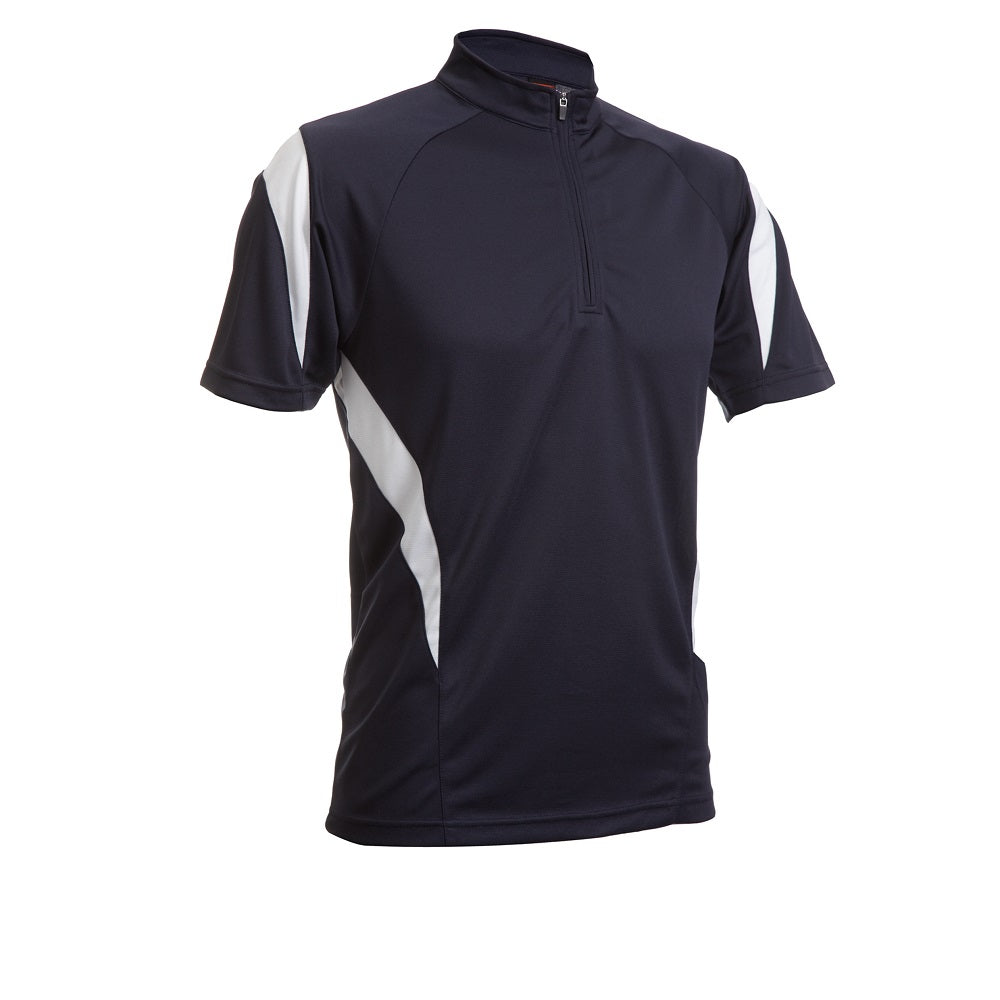 QD30 - Unisex Microfibre Half-Zip Mock Neck Shirt 140gsm