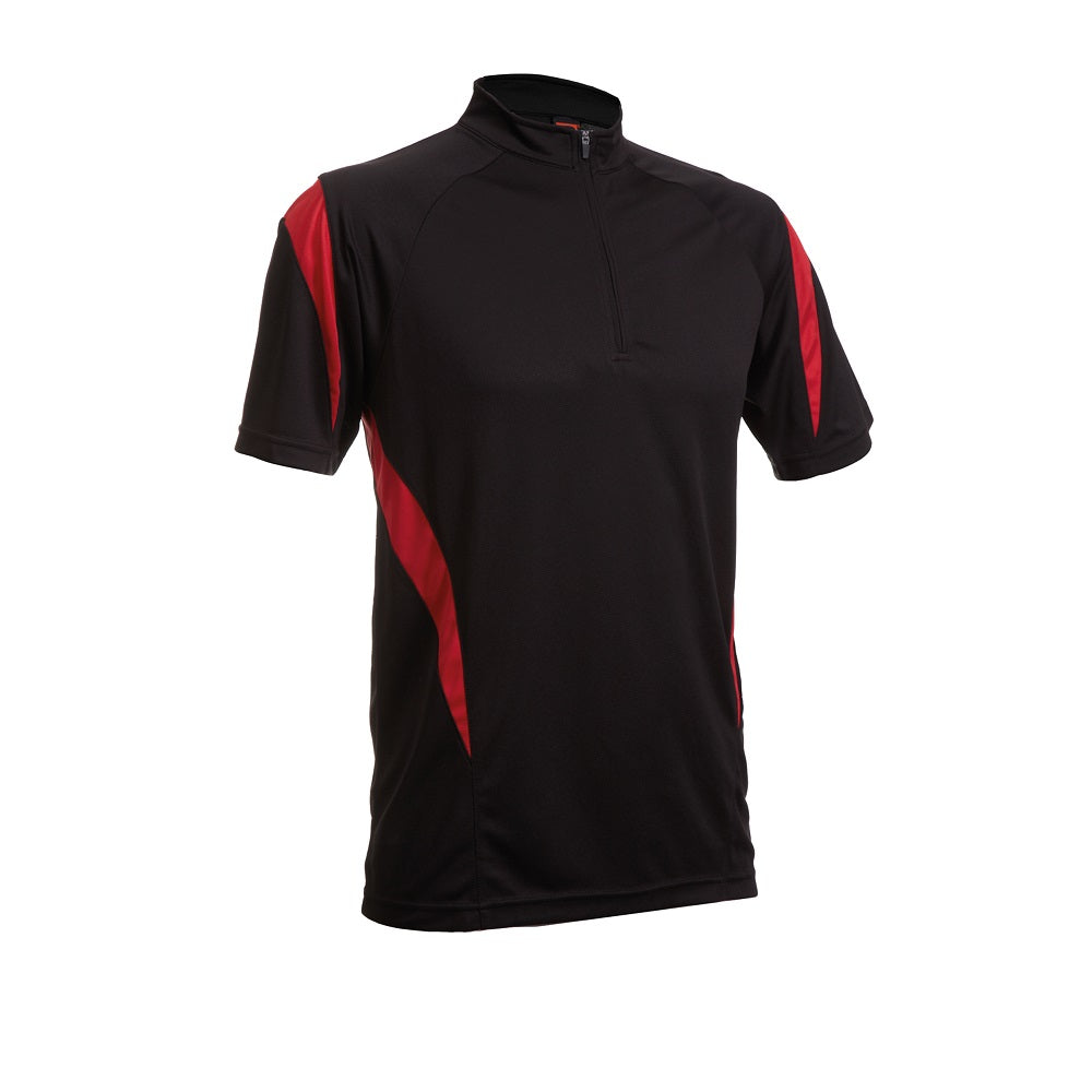 QD30 - Unisex Microfibre Half-Zip Mock Neck Shirt 140gsm