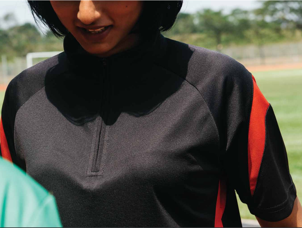 QD30 - Unisex Microfibre Half-Zip Mock Neck Shirt 140gsm