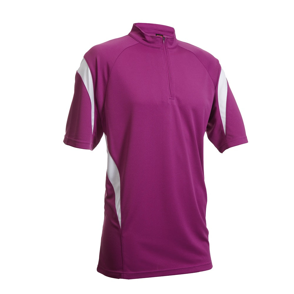 QD30 - Unisex Microfibre Half-Zip Mock Neck Shirt 140gsm