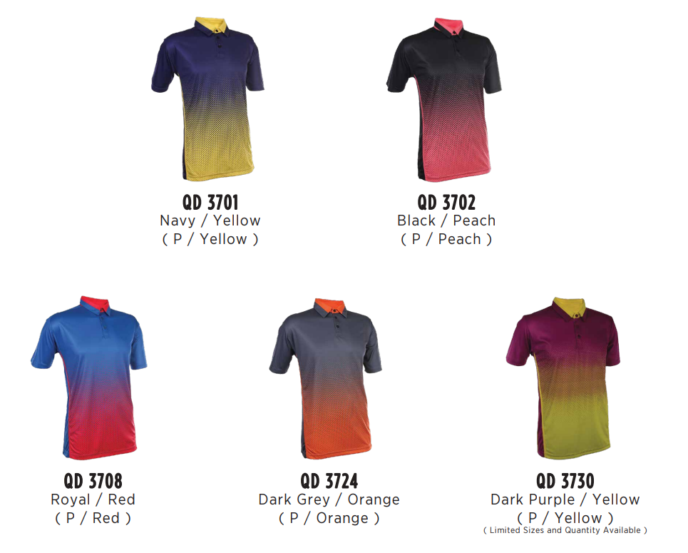 QD37 - Unisex Sublimation Polo Shirt 150gsm