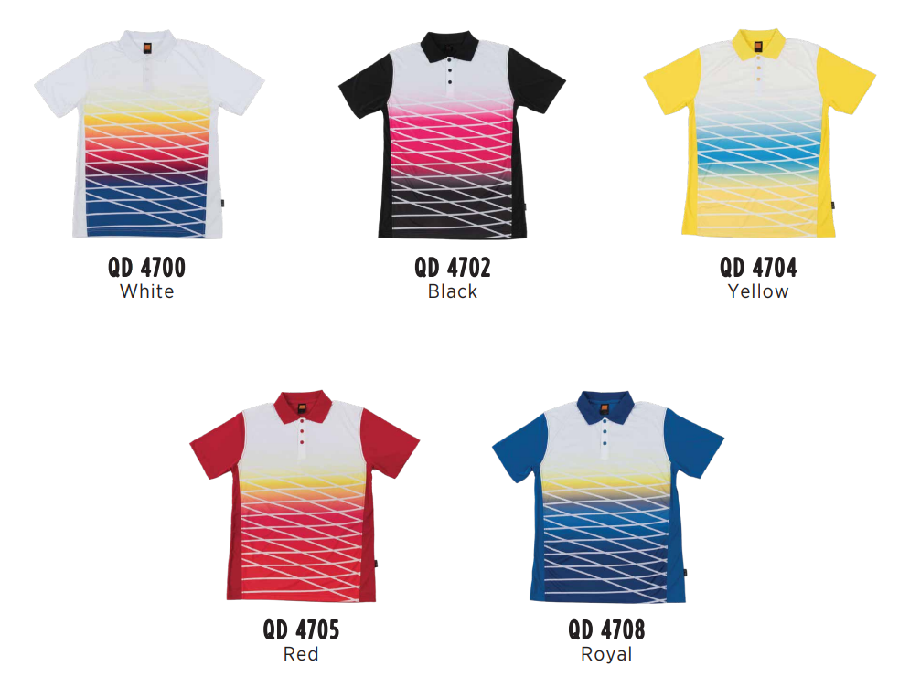 QD47 - Unisex Sublimation Polo Shirt 150gsm