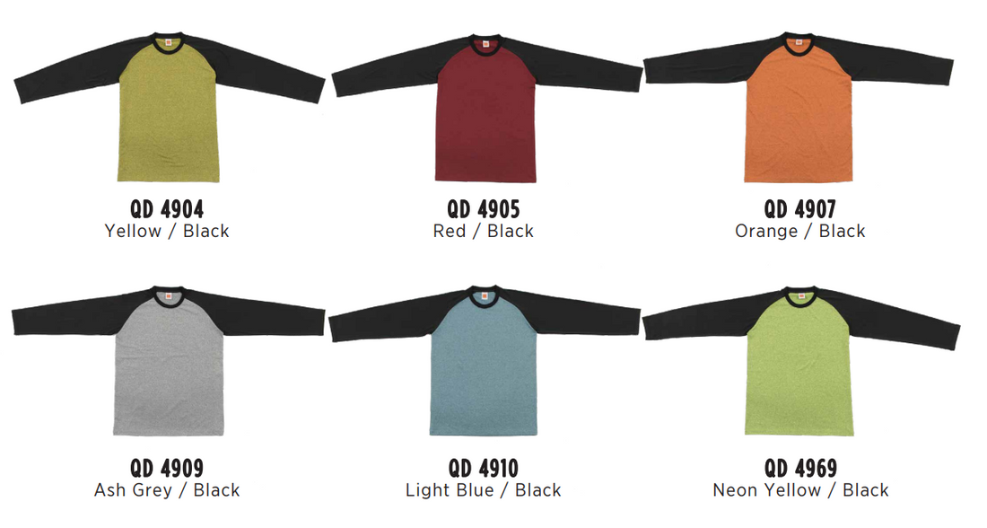 QD49 - Unisex Raglan Long Sleeve T-Shirt 140gsm