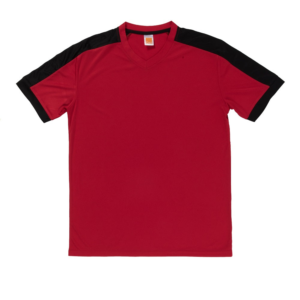 QD52 - Unisex Polyester Interlock V-Neck T-Shirt 150gsm