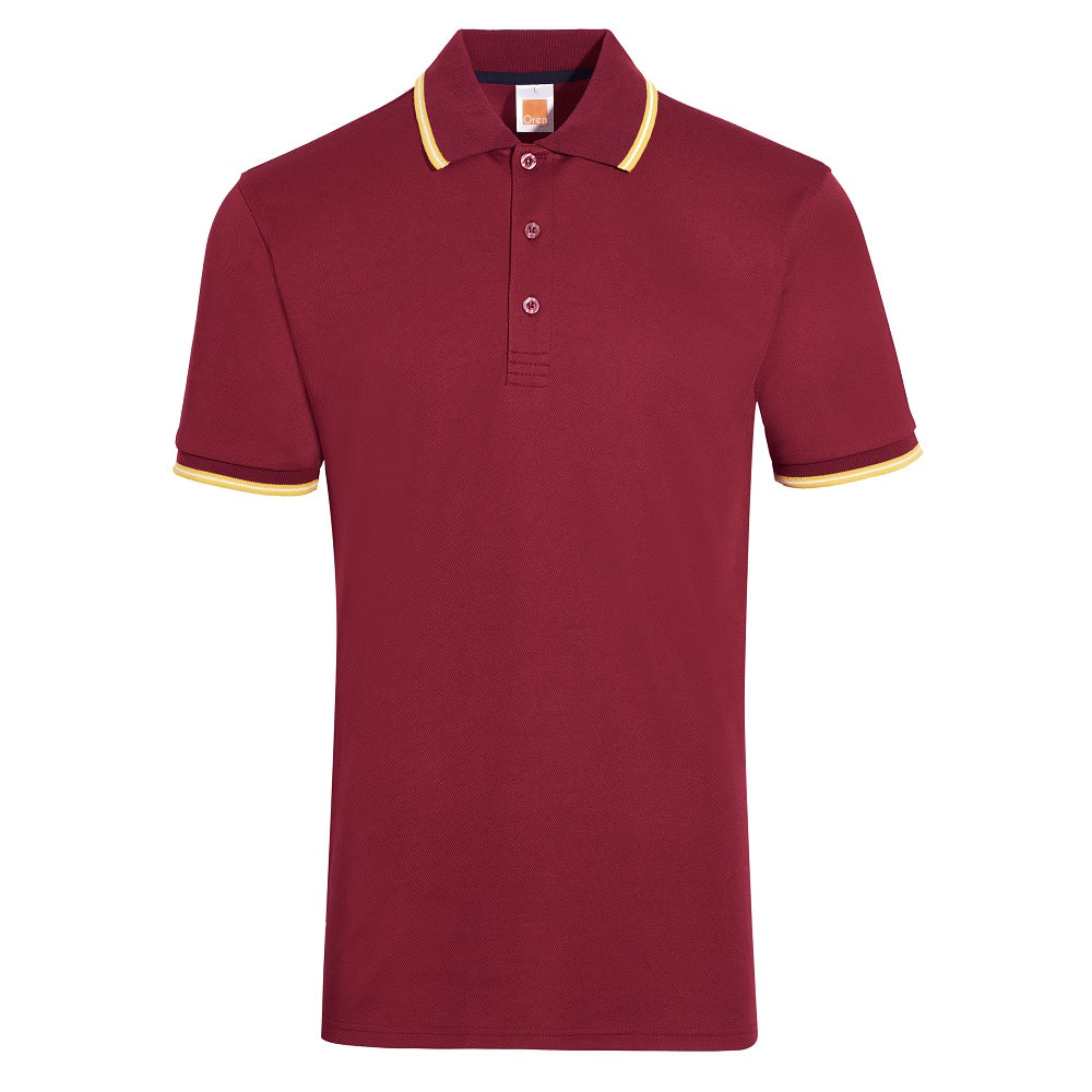 QD53 - Unisex CVC Tipped Collar & Cuff Polo Shirt 200gsm
