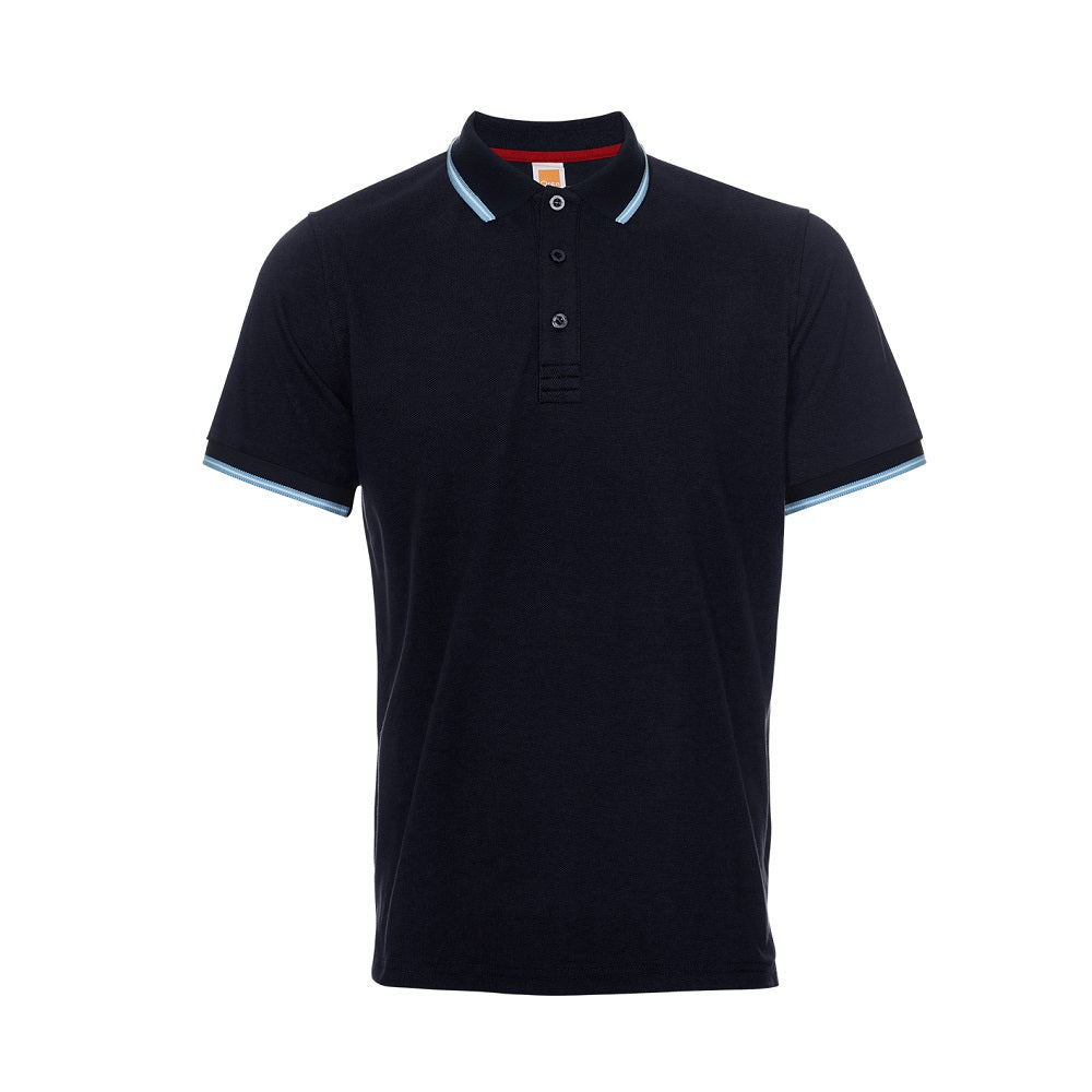 QD53 - Unisex CVC Tipped Collar & Cuff Polo Shirt 200gsm