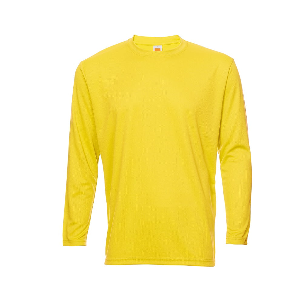 QD54 - Unisex 100% Microfibre Eyelet Long Sleeve T-shirt 160gsm