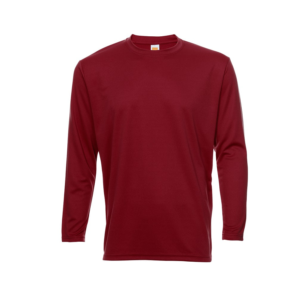 QD54 - Unisex 100% Microfibre Eyelet Long Sleeve T-shirt 160gsm