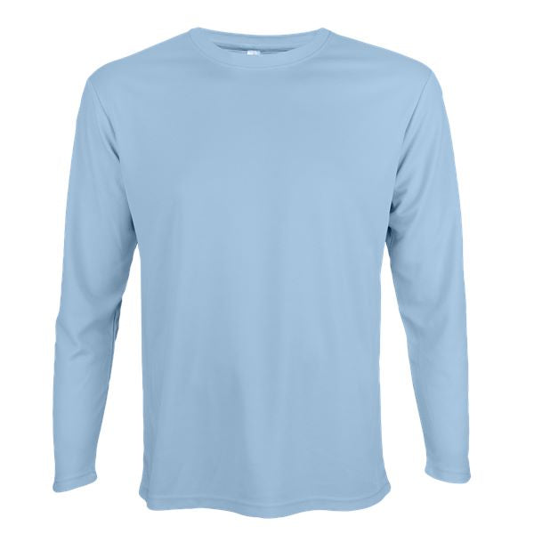 QD54 - Unisex 100% Microfibre Eyelet Long Sleeve T-shirt 160gsm