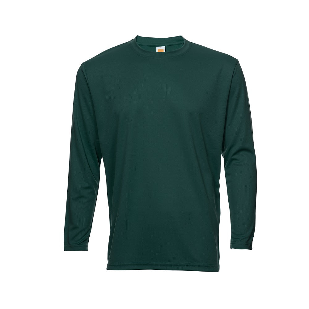 QD54 - Unisex 100% Microfibre Eyelet Long Sleeve T-shirt 160gsm
