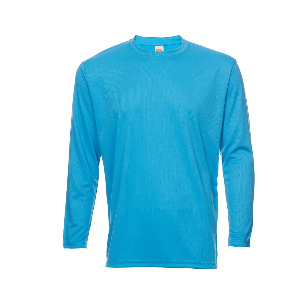 QD54 - Unisex 100% Microfibre Eyelet Long Sleeve T-shirt 160gsm