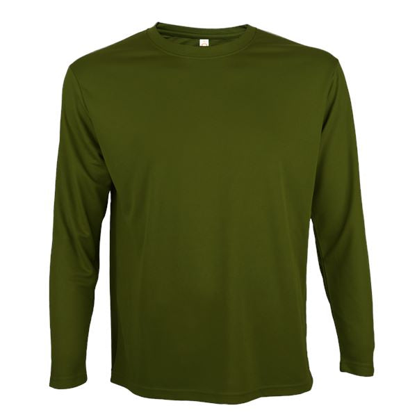 QD54 - Unisex 100% Microfibre Eyelet Long Sleeve T-shirt 160gsm