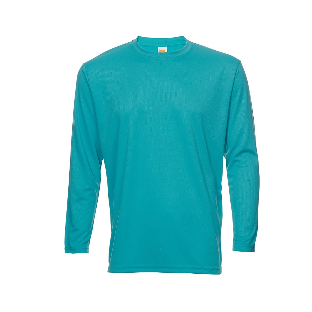 QD54 - Unisex 100% Microfibre Eyelet Long Sleeve T-shirt 160gsm