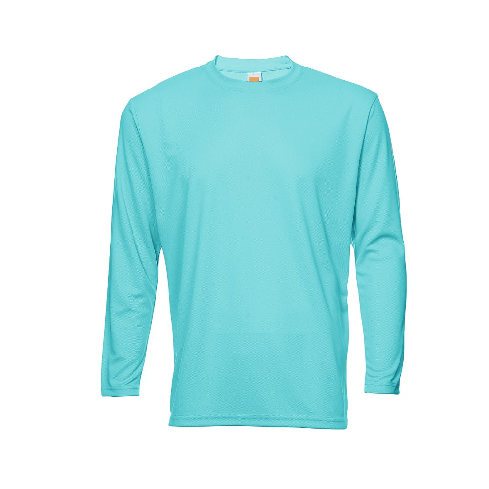 QD54 - Unisex 100% Microfibre Eyelet Long Sleeve T-shirt 160gsm