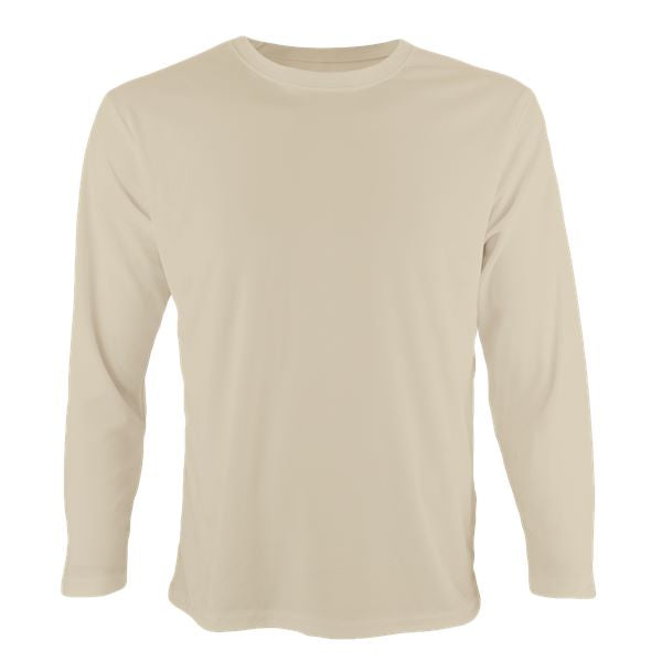 QD54 - Unisex 100% Microfibre Eyelet Long Sleeve T-shirt 160gsm
