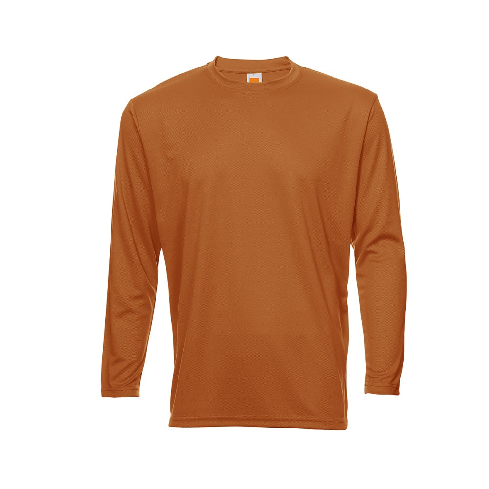 QD54 - Unisex 100% Microfibre Eyelet Long Sleeve T-shirt 160gsm