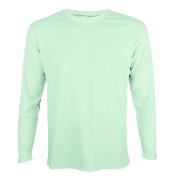 QD54 - Unisex 100% Microfibre Eyelet Long Sleeve T-shirt 160gsm