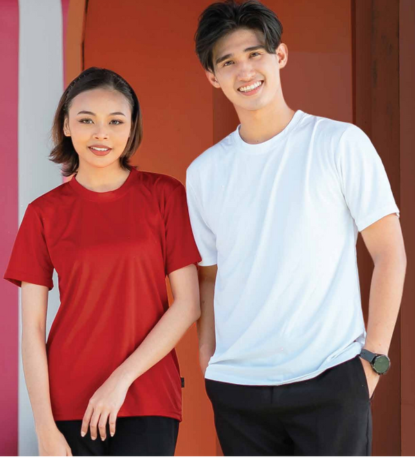 QD56 - Unisex 100% Polyester Interlock Short Sleeve T-Shirt 150gsm