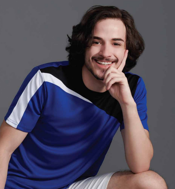 QD57 - Unisex Microfibre Eyelet Cut & Sew T-Shirt 160gsm