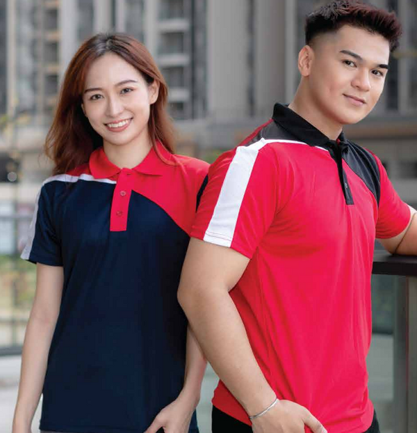 QD58 - Unisex Microfibre Eyelet Cut & Sew Polo Shirt 160gsm