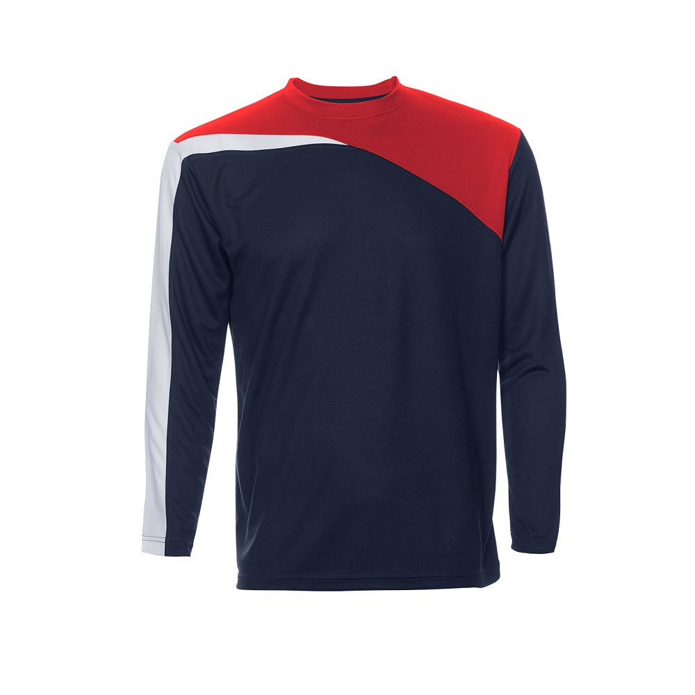 QD59 - Unisex Microfibre Eyelet Cut & Sew Long Sleeve T-Shirt 160gsm