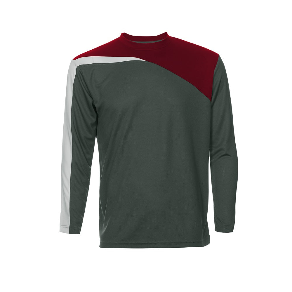 QD59 - Unisex Microfibre Eyelet Cut & Sew Long Sleeve T-Shirt 160gsm