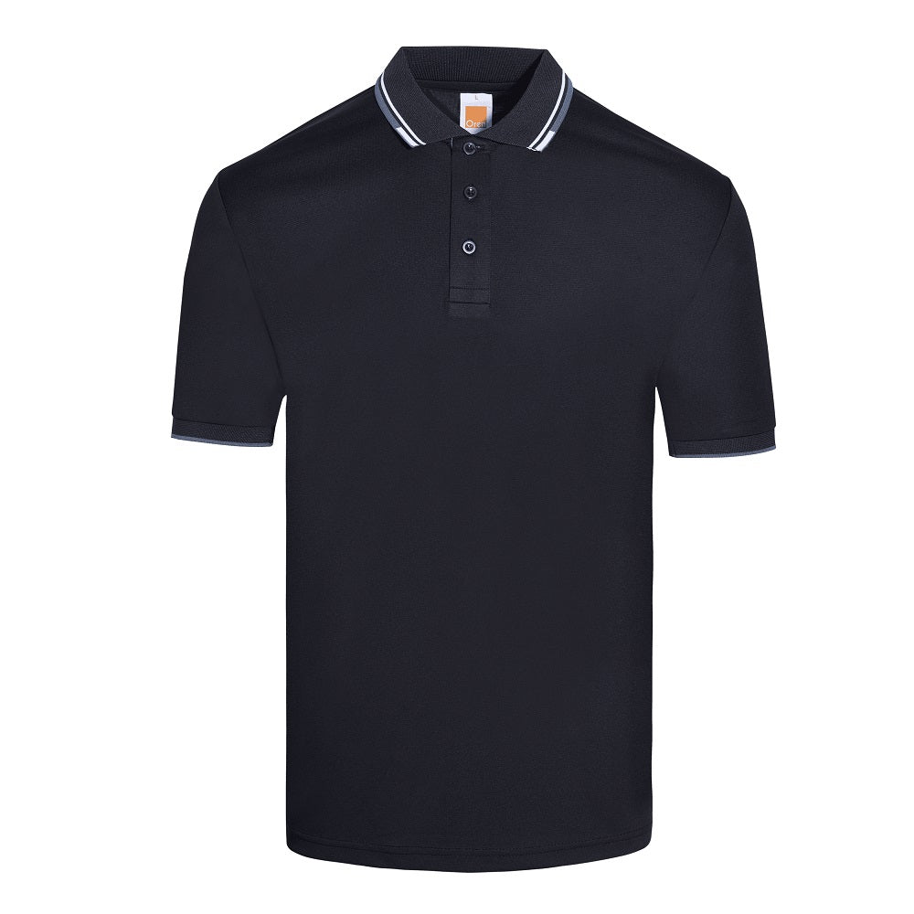 QD60 - Unisex Microfibre Tipped Collar & Cuff Polo Shirt 140gsm