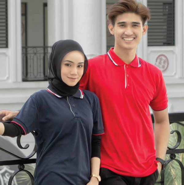 QD60 - Unisex Microfibre Tipped Collar & Cuff Polo Shirt 140gsm