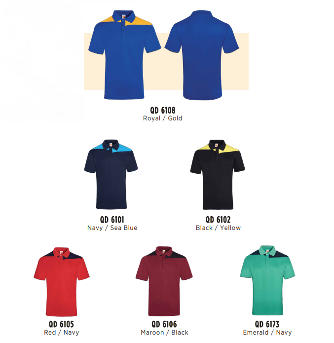 QD61 - Unisex Microfibre Eyelet Cut & Sew Polo Shirt 160gsm